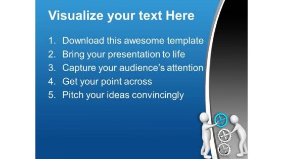 Do Joint Efforts For Gear Process PowerPoint Templates Ppt Backgrounds For Slides 0713