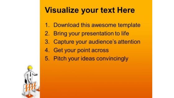 Do Not Ignore The Work In Progress Sign PowerPoint Templates Ppt Backgrounds For Slides 0613