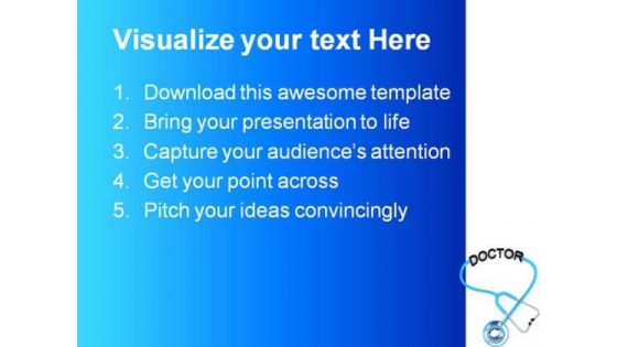 Doctor Stethoscope Medical PowerPoint Background And Template 1210