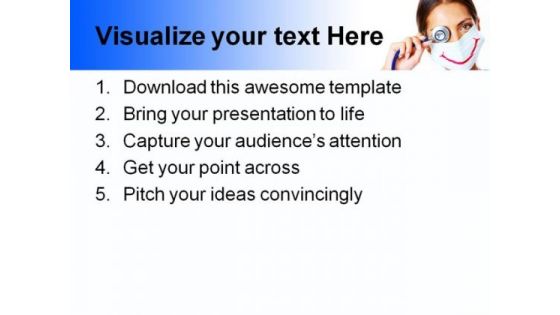 Doctor With Smiley Mask Medical PowerPoint Themes And PowerPoint Slides 0411