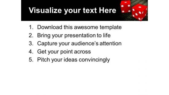 Dollar And Red Dice Business PowerPoint Templates And PowerPoint Themes 1012