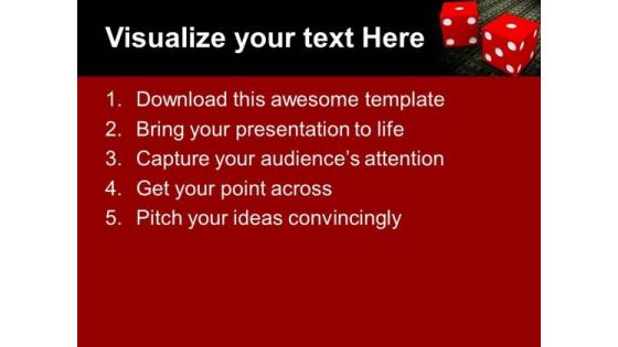 Dollar And Red Dice Business PowerPoint Templates And PowerPoint Themes 1012