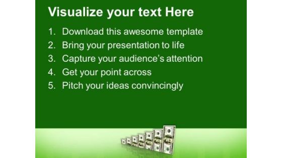 Dollar Bill Graph Business Growth Success PowerPoint Templates Ppt Backgrounds For Slides 0213
