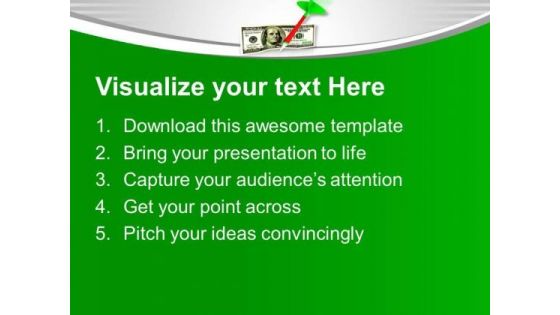 Dollar Bill With Dart Target Aim PowerPoint Templates Ppt Backgrounds For Slides 0213