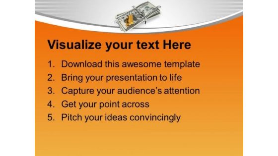 Dollar Bills Chained And Locked Saving PowerPoint Templates Ppt Backgrounds For Slides 0213
