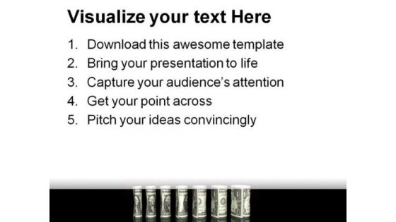 Dollar Bills Chart Money PowerPoint Backgrounds And Templates 1210