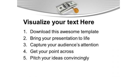 Dollar Bills With Golden Key Future PowerPoint Templates Ppt Backgrounds For Slides 0213