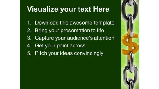 Dollar Chain Business PowerPoint Templates Ppt Backgrounds For Slides 0113