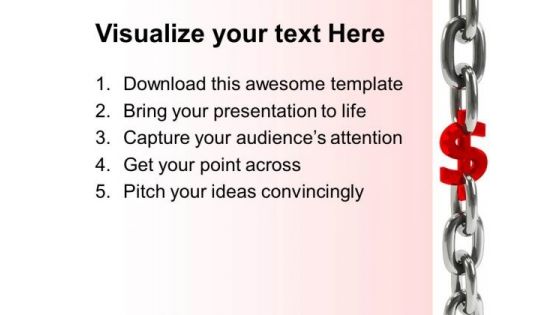 Dollar Chain Security PowerPoint Templates And PowerPoint Themes 0812
