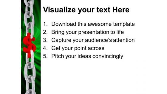 Dollar Chain Security PowerPoint Templates And PowerPoint Themes 1012