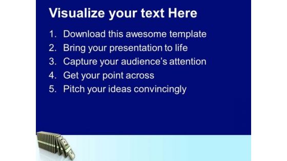 Dollar Dominoes Business PowerPoint Templates Ppt Backgrounds For Slides 0113