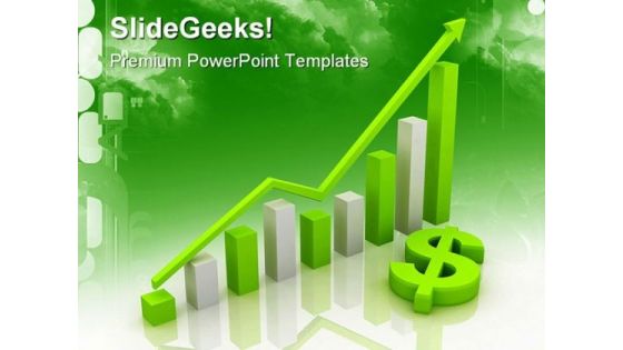 Dollar Graph Business PowerPoint Background And Template 1210