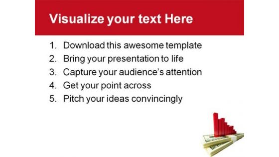Dollar Graph Business PowerPoint Template 0610