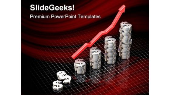 Dollar Graph Business PowerPoint Themes And PowerPoint Slides 0711