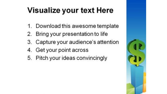 Dollar Growth Abstract Business PowerPoint Template 1010