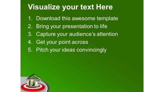Dollar House As A Target PowerPoint Templates Ppt Backgrounds For Slides 0413