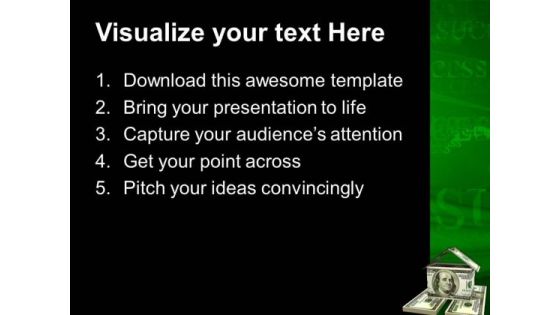 Dollar House Business PowerPoint Templates Ppt Backgrounds For Slides 0113