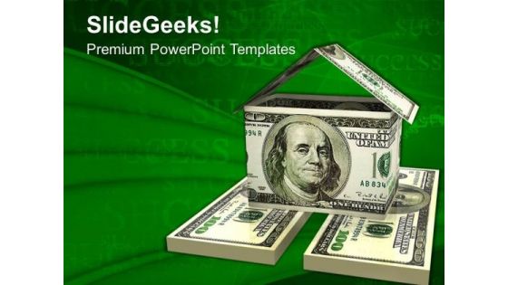 Dollar House Business PowerPoint Templates Ppt Backgrounds For Slides 0113
