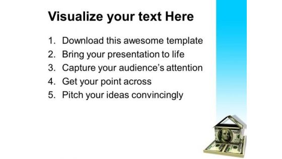 Dollar House Money Finance PowerPoint Templates And PowerPoint Themes 1112