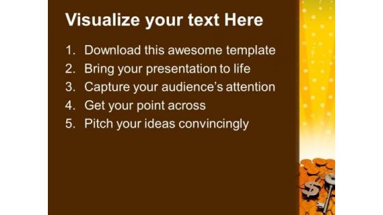 Dollar Key And Coins Security PowerPoint Templates And PowerPoint Themes 1012