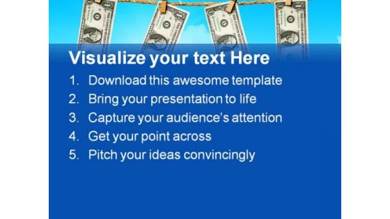 Dollar Notes Money PowerPoint Background And Template 1210