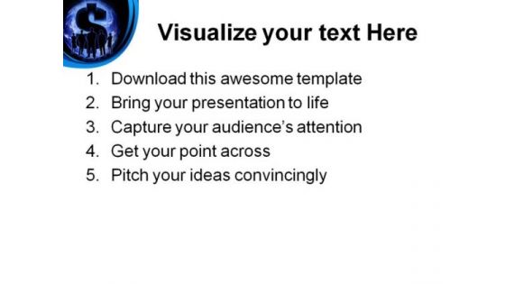 Dollar People Globe PowerPoint Themes And PowerPoint Slides 0811