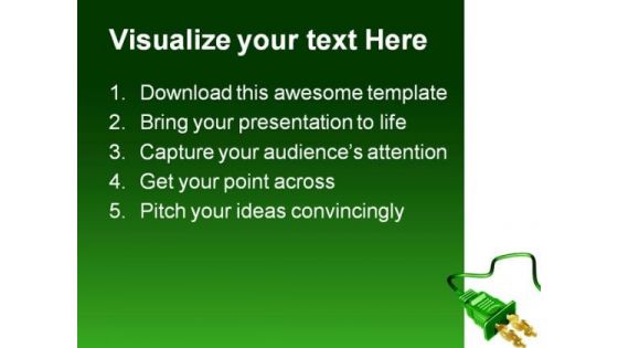 Dollar Plug Money PowerPoint Template 1110