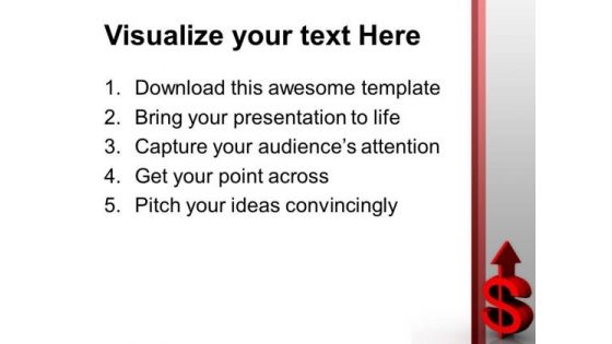 Dollar Pointing Upwards Growth Business PowerPoint Templates Ppt Backgrounds For Slides 0413