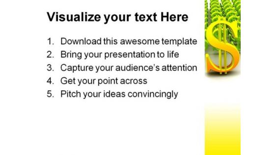 Dollar Sign Finance PowerPoint Background And Template 1210