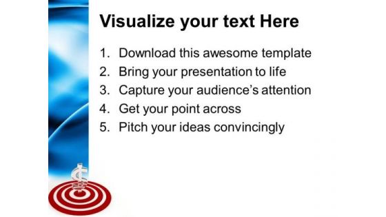 Dollar Sign In Target Center Finance PowerPoint Templates And PowerPoint Themes 0712