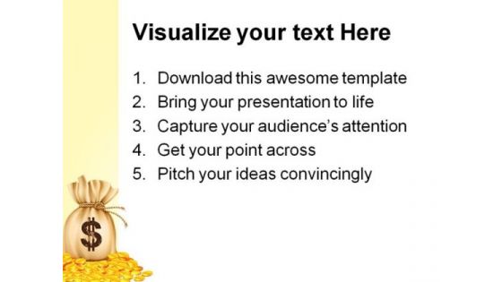 Dollar Sign Money PowerPoint Template 0910
