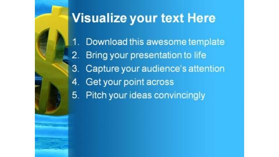 Dollar Sinks Business PowerPoint Themes And PowerPoint Slides 0411