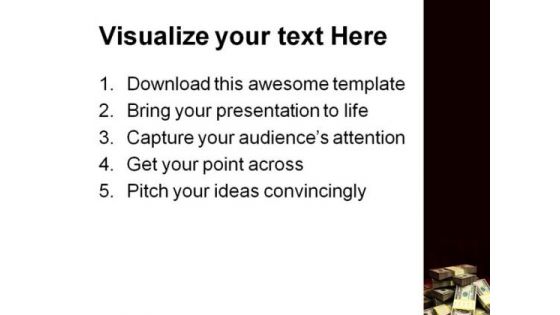 Dollar Stack Money PowerPoint Template 1110