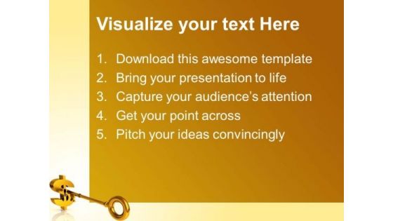Dollar Success Key Finance Templates And PowerPoint Themes 0812