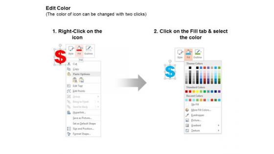 Dollar Symbol Coins Banking Target Ppt Slides Graphics
