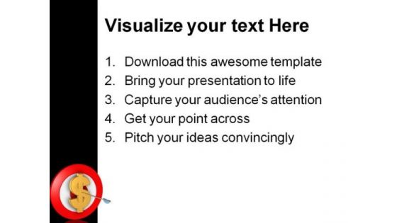 Dollar Target Business PowerPoint Template 1110