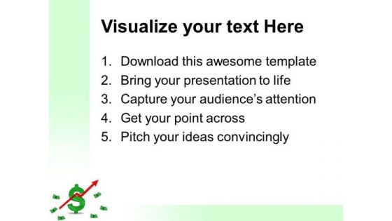 Dollar Up Arrow Graph Finance PowerPoint Templates And PowerPoint Themes 0512