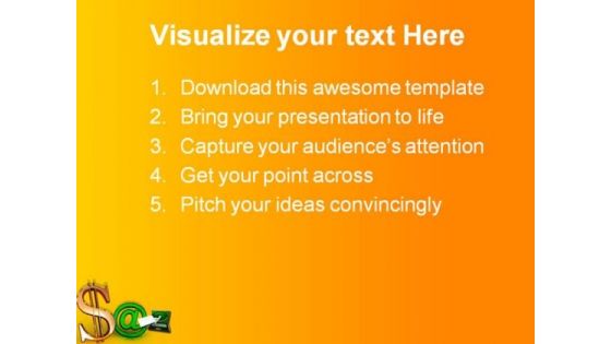 Dollar With At Internet PowerPoint Themes And PowerPoint Slides 0711