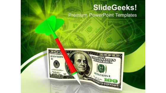 Dollar With Dart Economy Business PowerPoint Templates And PowerPoint Themes 1012