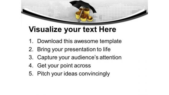 Dollar With Umbrella Success Business PowerPoint Templates Ppt Backgrounds For Slides 0213