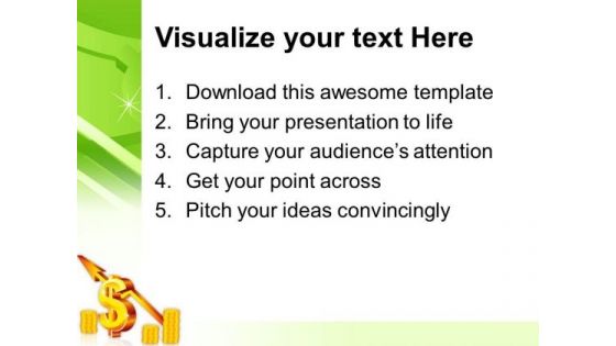 Dollar With Up Arrow Success PowerPoint Templates And PowerPoint Themes 0512