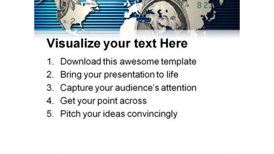 Dollar World Money PowerPoint Template 1010