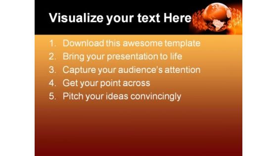 Dollars Around The World Globe PowerPoint Themes And PowerPoint Slides 0511