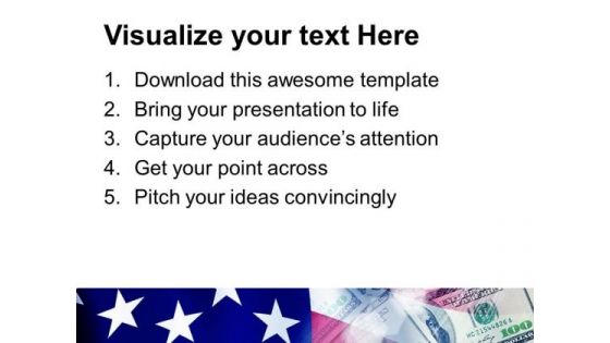 Dollars Flag Background American PowerPoint Templates Ppt Backgrounds For Slides 0113