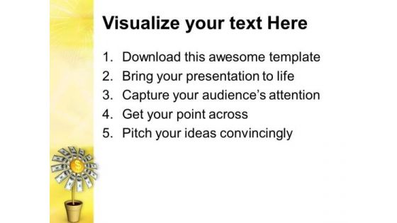 Dollars Flower Growth PowerPoint Templates And PowerPoint Themes 1012