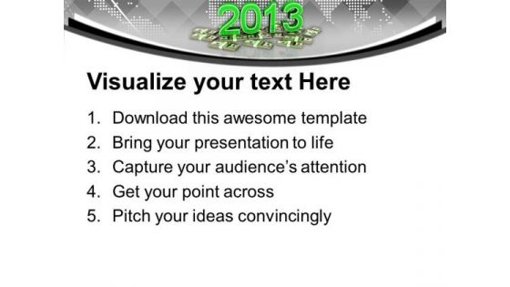 Dollars New Year Finance PowerPoint Templates Ppt Backgrounds For Slides 0113