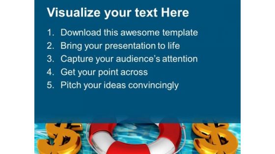 Dollars Rescue Water Business PowerPoint Templates And PowerPoint Themes 1012