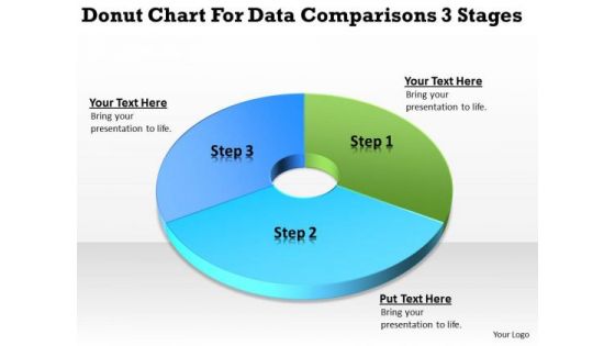 Donut Chart For Data Comparisons 3 Stages Business Planning PowerPoint Slides Donut Chart For Data Comparisons 3 Stages Business Planning PowerPoint Slides
