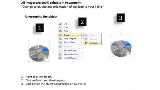 Donut Pie Chart For Data Comparisons 8 Stages Business Plans PowerPoint Templates
