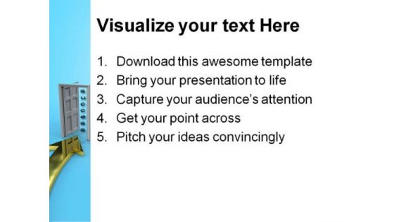 Door To New Opportunity Success PowerPoint Themes And PowerPoint Slides 0511